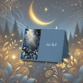 Elegant Midnight Blue bröllop bord kort