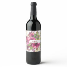 Elegant Milestone Birthday Burgundy Blommigt Chic