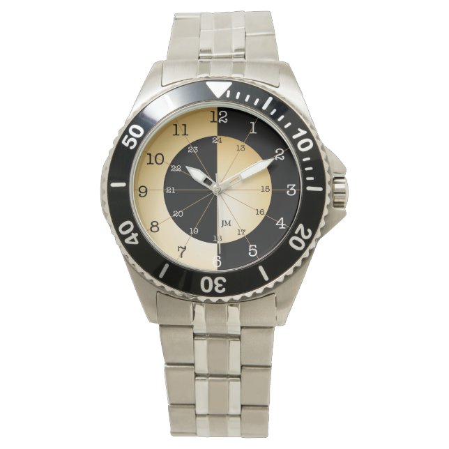 Elegant militär tid fickur armbandsur (Framsida)