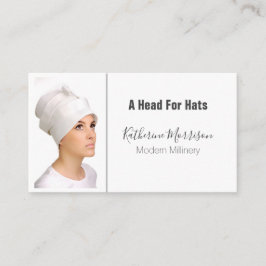 Elegant Millinery Hat Designer Mode Visitkort