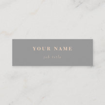 Elegant mini- grå färgvisitkort för Minimalist