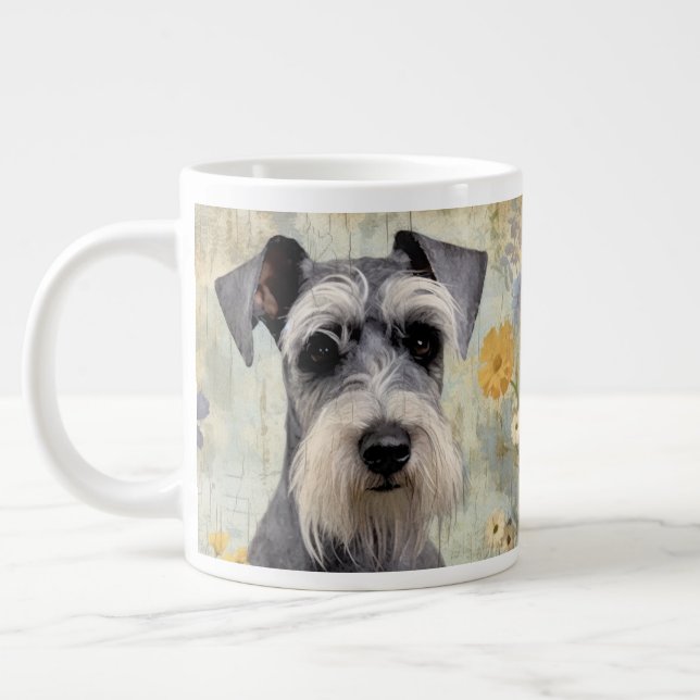 Elegant Mini Schnauzer Jumbo Mugg (Vänster)