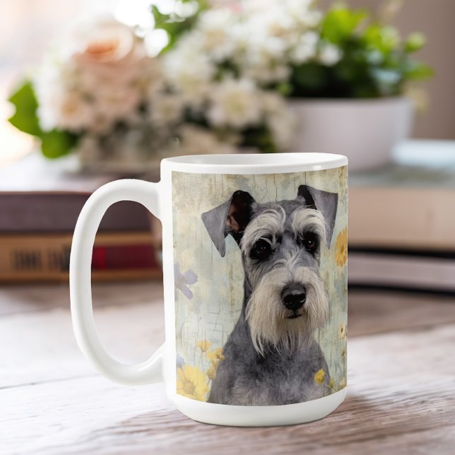 Elegant Mini Schnauzer Kaffemugg (Add some cuteness to your morning coffee with this pretty Schnauzer mug.)