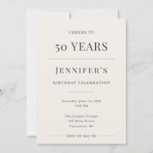 Elegant Minimal 50-årsfirande
