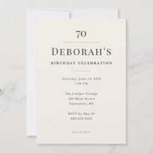 Elegant Minimal 70-årsfirande