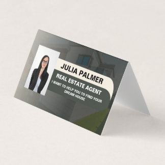 Elegant Minimal äkta Gods Agent-foto Visitkort