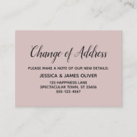 Elegant, minimal ändring av Adress Dusty Ro Card