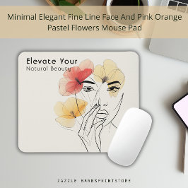 Elegant Minimal Art Line Ansikte Flowers Beauty Lo Musmatta