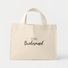 Elegant Minimal Art Mini Tote Bag för Bridesmaids Tygkasse