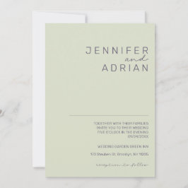 Elegant Minimal Beige Modern Enkel Bröllop Inbjudningar