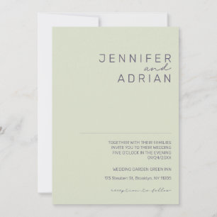 Elegant Minimal Beige Modern Simple Bröllop Inbjudningar