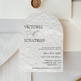 Elegant Minimal Black & White Winter Wedding Inbjudningar