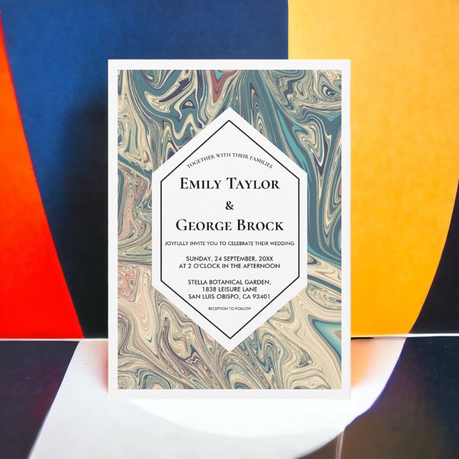 Elegant Minimal bohemisk konstnärlig Abstrakt Bröl Inbjudningar (Skapare uppladdad)