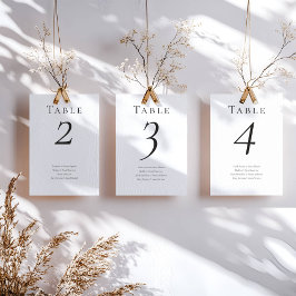 Elegant Minimal Bröllop Guest Namn Bordsnummer