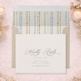 Elegant Minimal Bröllops-Svarskort Webbplats OSA Kort