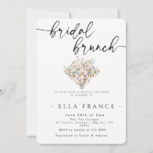 Elegant Minimal Bröllopsbrunch-inbjudan