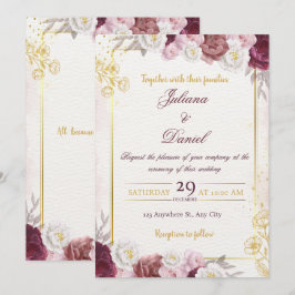 Elegant Minimal Bröllopsinbjudan Inbjudningar