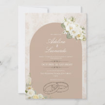 Elegant Minimal Bröllopsinbjudan – Mjukt Neutralt