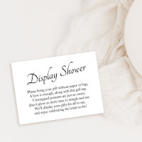 Elegant, Minimal Bröllopspresent Shower Kort