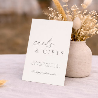 Elegant Minimal Cards & Gifts Wedding Sign  Inbjudningar