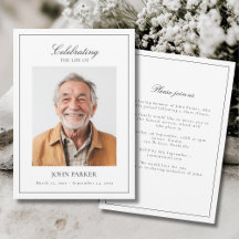 Elegant Minimal Celebration of Life Begravning Fot
