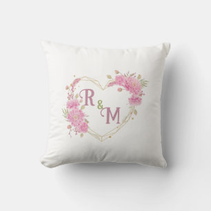 Elegant minimal Chic Initial brev monogram namn Kudde