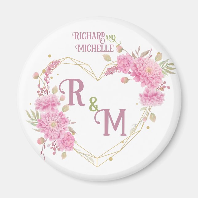 Elegant minimal Chic Initial brev monogram namn Magnet (Framsidan)