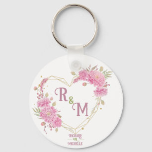 Elegant minimal Chic Initial brev monogram namn Nyckelring