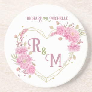 Elegant minimal Chic Initial brev monogram namn Underlägg