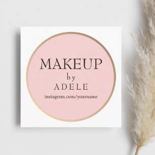 Elegant Minimal Chic Makeup Artist Beauty Fyrkantigt Visitkort