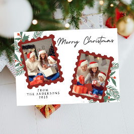 Elegant Minimal Christmas | Modern Family Photo Julkort