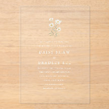 Elegant Minimal Daisy Floral Wedding