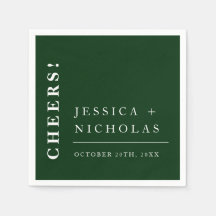 Elegant Minimal Emerald Grönt Modern Bröllop