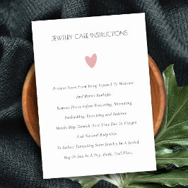 Elegant Minimal enkel Rosa Hjärtvård Visitkort