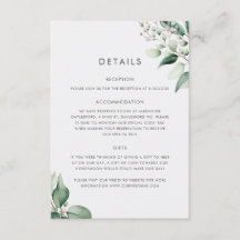 Elegant Minimal eukalyptus Greenery Bröllop