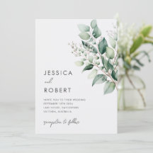Elegant Minimal Eukalyptus Grönska Bröllop