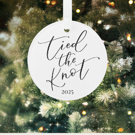 Elegant Minimal Första Året Gift Prydnad