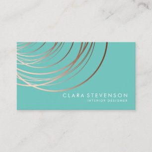 Elegant minimal geometrisk provning av faux ro gul visitkort