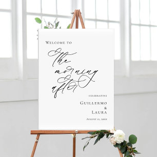 Elegant minimal God morgon-brunch-välkomsttid Poster