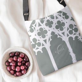 Elegant Minimal Gothic Window Typografi Salvia Axelväska