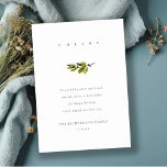 Elegant Minimal Gräs Gren-juljägare Julkort<br><div class="desc">Om du vill ha fler anpassningar eller andra matchande artiklar kan du kontakta mig på yellowfebstudio@gmail.com</div>