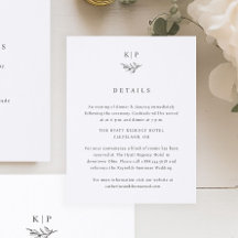 Elegant Minimal Greenery Monogram Bröllop