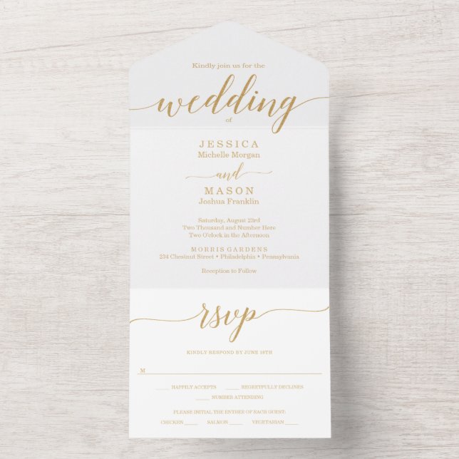 Elegant Minimal Guld enkel (Inside)