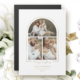 Elegant Minimal Guld Line Arch 3-foto