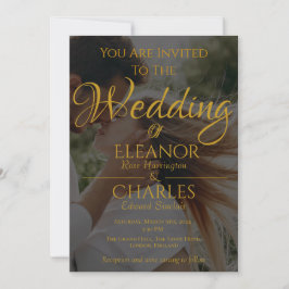 Elegant, minimal inbjudan till sommarbröllop