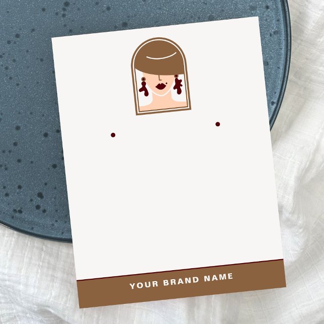 Elegant Minimal innehavare för designer-smyckesskr Visitkort (Skapare uppladdad)