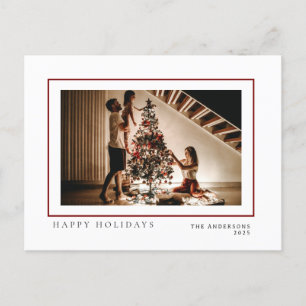 Elegant Minimal jul Den moderna familjen Porträt Helg Vykort