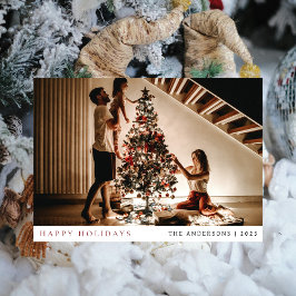 Elegant Minimal jul | Den moderna familjen Porträt Julkort