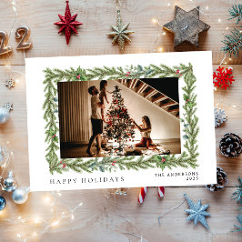 Elegant Minimal jul | Den moderna familjen Porträt Julkort