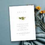 Elegant Minimal julfred i Gräs Gren Julkort<br><div class="desc">Om du vill ha fler anpassningar eller andra matchande artiklar kan du kontakta mig på yellowfebstudio@gmail.com</div>